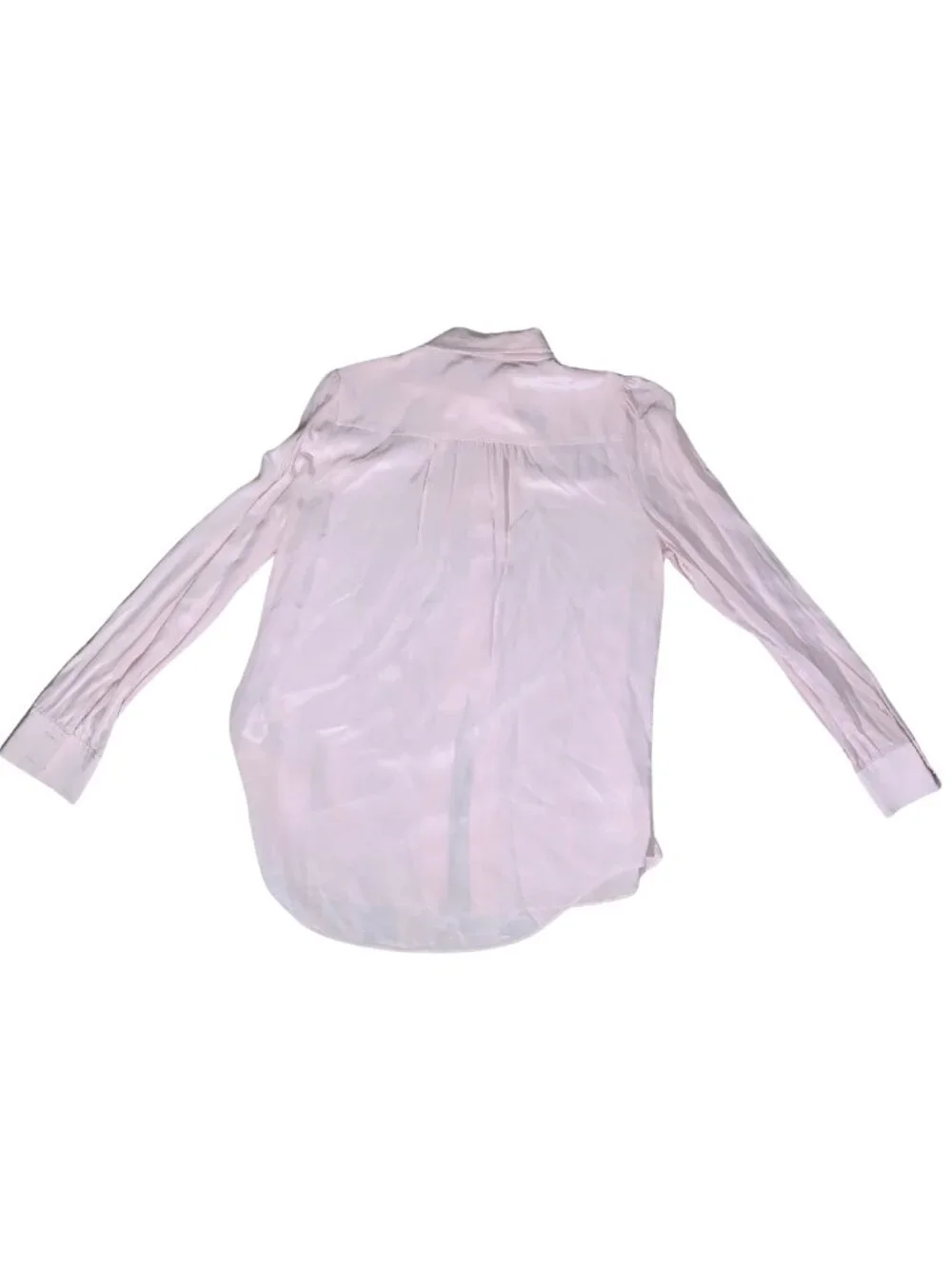 Kate Spade Light Pink, Long-sleeve silk button-down blouse  - Size L - Pre-Loved